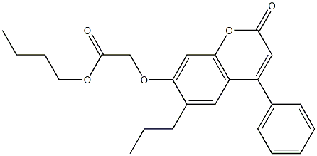 butyl 2-(2-oxo-4-phenyl-6-propylchromen-7-yl)oxyacetate 结构式