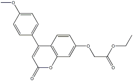 ethyl 2-[4-(4-methoxyphenyl)-2-oxochromen-7-yl]oxyacetate 结构式