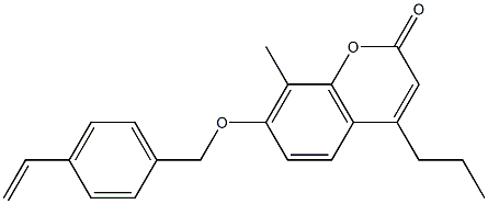 7-[(4-ethenylphenyl)methoxy]-8-methyl-4-propylchromen-2-one 结构式