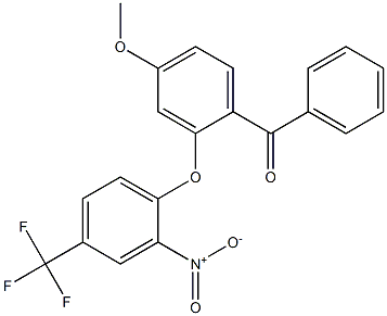 [4-methoxy-2-[2-nitro-4-(trifluoromethyl)phenoxy]phenyl]-phenylmethanone 结构式