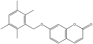 7-[(2,3,5,6-tetramethylphenyl)methoxy]chromen-2-one 结构式