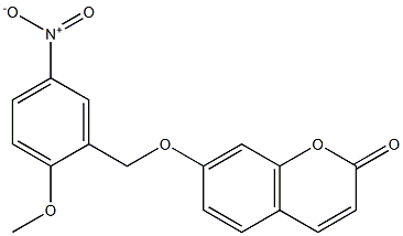 7-[(2-methoxy-5-nitrophenyl)methoxy]chromen-2-one 结构式