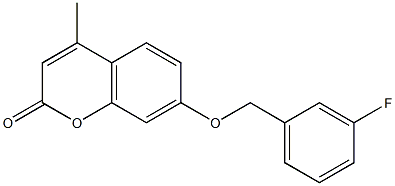 7-[(3-fluorophenyl)methoxy]-4-methylchromen-2-one 结构式