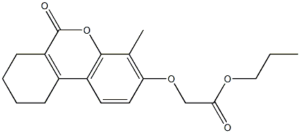 propyl 2-[(4-methyl-6-oxo-7,8,9,10-tetrahydrobenzo[c]chromen-3-yl)oxy]acetate 结构式