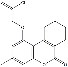 1-(2-chloroprop-2-enoxy)-3-methyl-7,8,9,10-tetrahydrobenzo[c]chromen-6-one 结构式