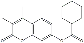 (3,4-dimethyl-2-oxochromen-7-yl) cyclohexanecarboxylate 结构式