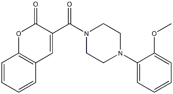 3-[4-(2-methoxyphenyl)piperazine-1-carbonyl]chromen-2-one 结构式
