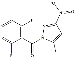 (2,6-difluorophenyl)-(5-methyl-3-nitropyrazol-1-yl)methanone 结构式