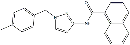 N-[1-[(4-methylphenyl)methyl]pyrazol-3-yl]naphthalene-1-carboxamide 结构式