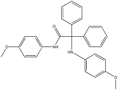 2-(4-methoxyanilino)-N-(4-methoxyphenyl)-2,2-diphenylacetamide 结构式