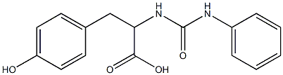 3-(4-hydroxyphenyl)-2-(phenylcarbamoylamino)propanoic acid 结构式