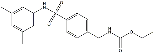 ethyl N-[[4-[(3,5-dimethylphenyl)sulfamoyl]phenyl]methyl]carbamate 结构式