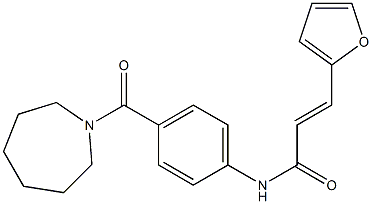 (E)-N-[4-(azepane-1-carbonyl)phenyl]-3-(furan-2-yl)prop-2-enamide 结构式