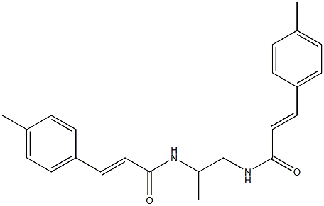 (E)-3-(4-methylphenyl)-N-[2-[[(E)-3-(4-methylphenyl)prop-2-enoyl]amino]propyl]prop-2-enamide 结构式