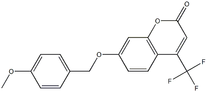 7-[(4-methoxyphenyl)methoxy]-4-(trifluoromethyl)chromen-2-one 结构式