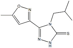 3-(5-methyl-1,2-oxazol-3-yl)-4-(2-methylpropyl)-1H-1,2,4-triazole-5-thione 结构式