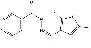 N-[(Z)-1-(2,5-dimethylthiophen-3-yl)ethylideneamino]pyridine-4-carboxamide 结构式