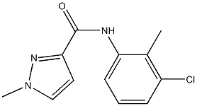 N-(3-chloro-2-methylphenyl)-1-methylpyrazole-3-carboxamide 结构式