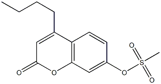 (4-butyl-2-oxochromen-7-yl) methanesulfonate 结构式