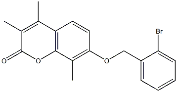 7-[(2-bromophenyl)methoxy]-3,4,8-trimethylchromen-2-one 结构式