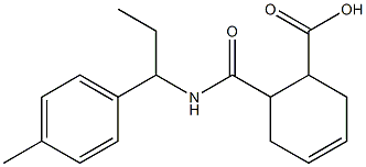 6-[1-(4-methylphenyl)propylcarbamoyl]cyclohex-3-ene-1-carboxylic acid 结构式