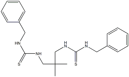 1-benzyl-3-[3-(benzylcarbamothioylamino)-2,2-dimethylpropyl]thiourea 结构式