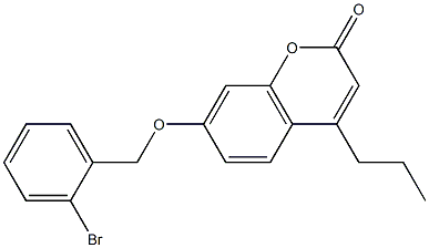 7-[(2-bromophenyl)methoxy]-4-propylchromen-2-one 结构式