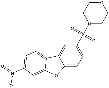 4-(7-nitrodibenzofuran-2-yl)sulfonylmorpholine 结构式