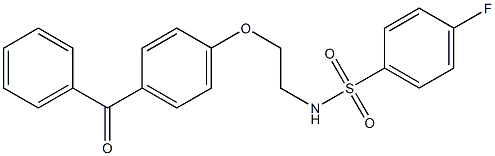 N-[2-(4-benzoylphenoxy)ethyl]-4-fluorobenzenesulfonamide 结构式