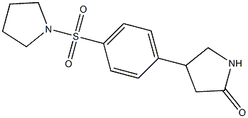 4-(4-pyrrolidin-1-ylsulfonylphenyl)pyrrolidin-2-one 结构式
