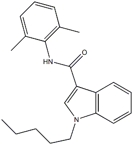 N-(2,6-dimethylphenyl)-1-pentylindole-3-carboxamide 结构式