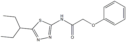 N-(5-pentan-3-yl-1,3,4-thiadiazol-2-yl)-2-phenoxyacetamide 结构式
