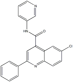 6-chloro-2-phenyl-N-pyridin-3-ylquinoline-4-carboxamide 结构式