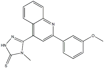 3-[2-(3-methoxyphenyl)quinolin-4-yl]-4-methyl-1H-1,2,4-triazole-5-thione 结构式