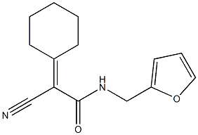 2-cyano-2-cyclohexylidene-N-(furan-2-ylmethyl)acetamide 结构式