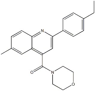 [2-(4-ethylphenyl)-6-methylquinolin-4-yl]-morpholin-4-ylmethanone 结构式