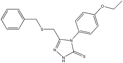 3-(benzylsulfanylmethyl)-4-(4-ethoxyphenyl)-1H-1,2,4-triazole-5-thione 结构式