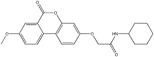 N-cyclohexyl-2-(8-methoxy-6-oxobenzo[c]chromen-3-yl)oxyacetamide 结构式