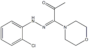 (1E)-1-[(2-chlorophenyl)hydrazinylidene]-1-morpholin-4-ylpropan-2-one 结构式