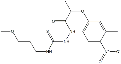 1-(3-methoxypropyl)-3-[2-(3-methyl-4-nitrophenoxy)propanoylamino]thiourea 结构式