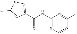 5-methyl-N-(4-methylpyrimidin-2-yl)thiophene-3-carboxamide 结构式