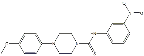 4-(4-methoxyphenyl)-N-(3-nitrophenyl)piperazine-1-carbothioamide 结构式