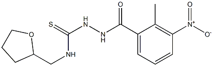 1-[(2-methyl-3-nitrobenzoyl)amino]-3-(oxolan-2-ylmethyl)thiourea 结构式