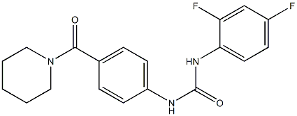 1-(2,4-difluorophenyl)-3-[4-(piperidine-1-carbonyl)phenyl]urea 结构式