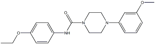 N-(4-ethoxyphenyl)-4-(3-methoxyphenyl)piperazine-1-carboxamide 结构式