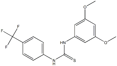 1-(3,5-dimethoxyphenyl)-3-[4-(trifluoromethyl)phenyl]thiourea 结构式