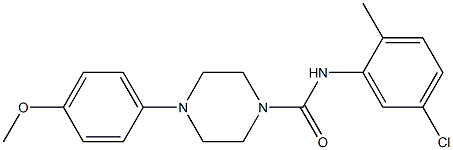 N-(5-chloro-2-methylphenyl)-4-(4-methoxyphenyl)piperazine-1-carboxamide 结构式