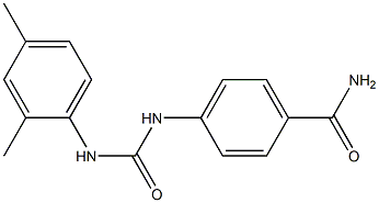 4-[(2,4-dimethylphenyl)carbamoylamino]benzamide 结构式