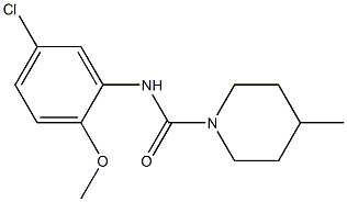 N-(5-氯-2-甲氧基苯基)-4-甲基哌啶-1-甲酰胺 结构式