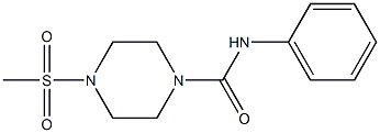 4-methylsulfonyl-N-phenylpiperazine-1-carboxamide 结构式